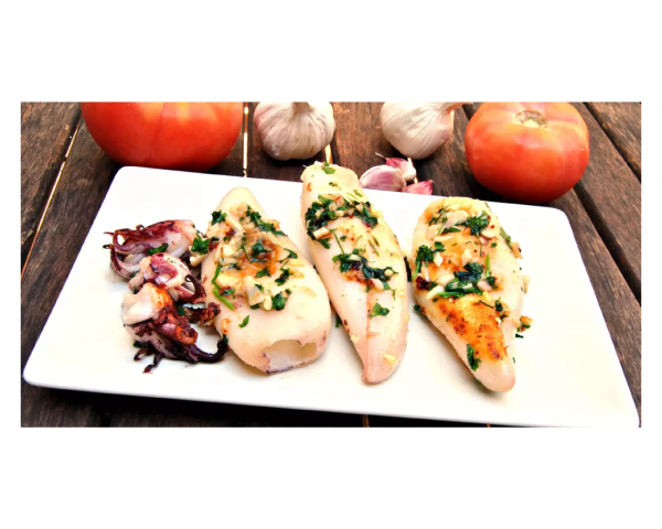 BROCHETTES DE CALAMAR GRILLE